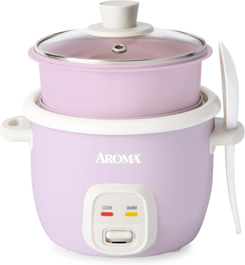 Aroma ® CoreCoat Rice Cooker with Pop-Up Food Steaming Basket (4 Cups Cooked, 2 Cups Uncooked) - Image 1